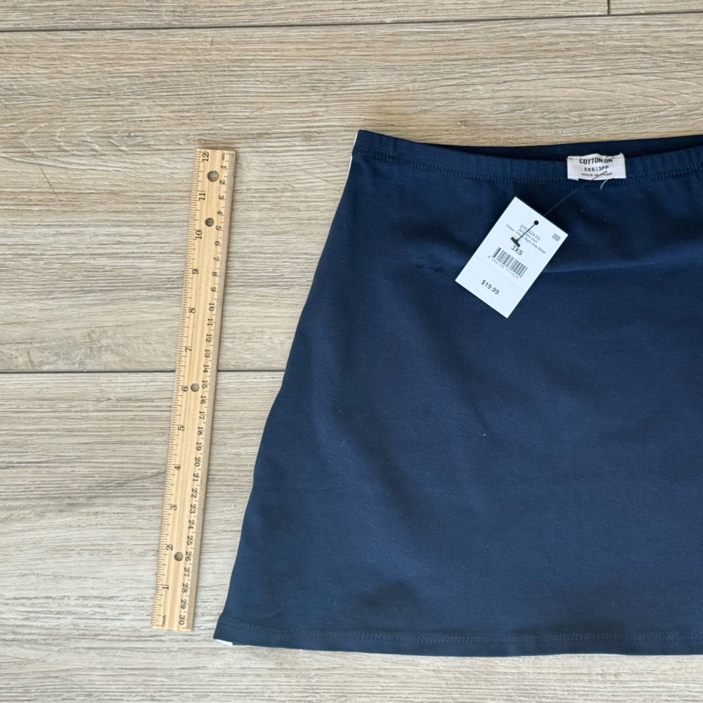 New Cotton On Pull-On Navy White Stripe Active Athletic Skort Skirt XS - Picture 3 of 8